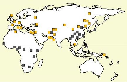 The distribution of tone languages across the Old World